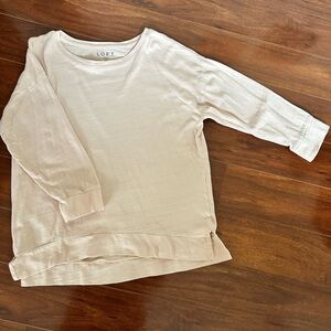 LOFT Light Pink Cream Long Sleeve Top Womens Size Medium